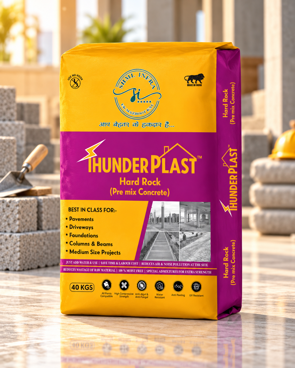 Thunderplast Hard Rock Pre Mix Concrete for Structural Applications