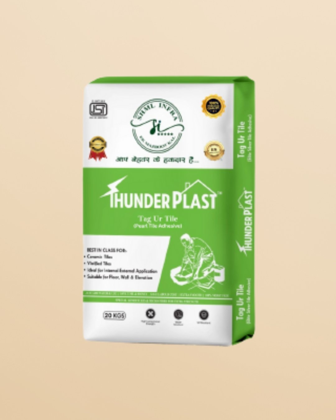 Thunderplast Tag-ur-Tile Pearl Tile Adhesive for Interior Exterior Applications