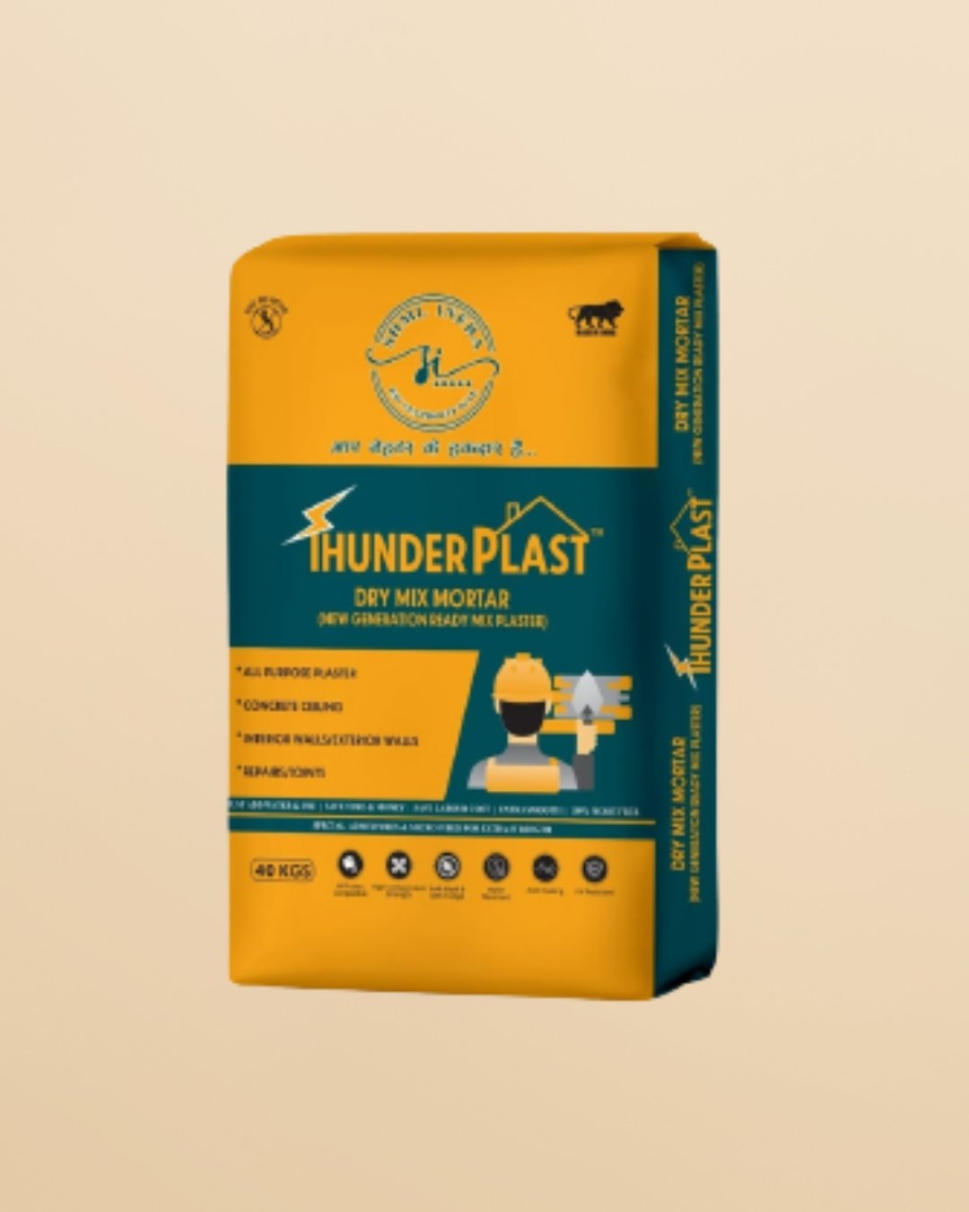 Thunderplast Dry Mix Mortar Ready Mix Plaster for Walls