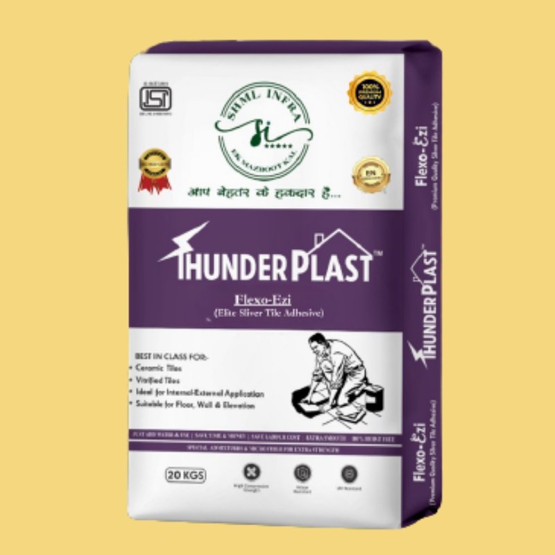 Thunderplast Flexo-Ezi Fine Silver Tile Adhesive for Interior Flooring Applications - Image 2